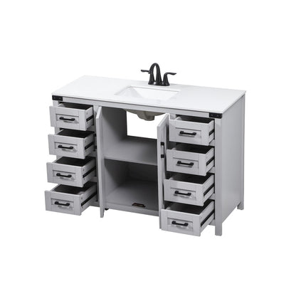 48 inch Single bathroom vanity in grey