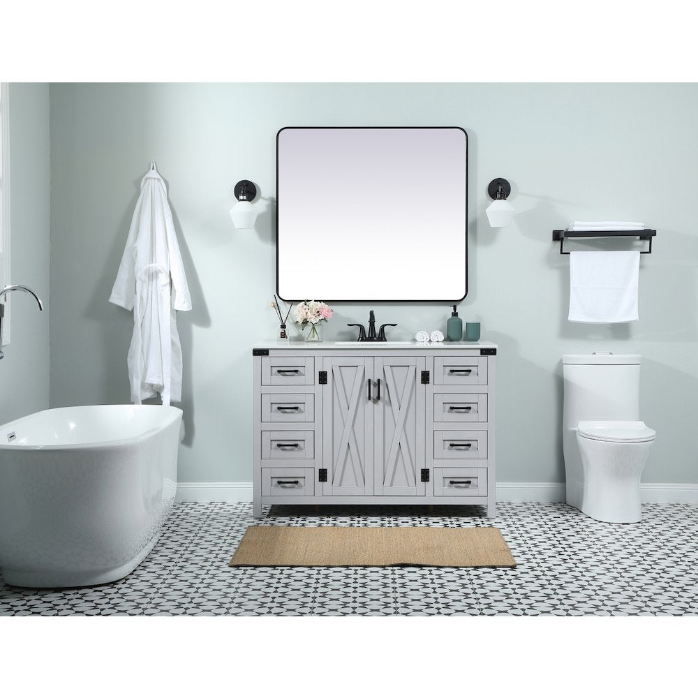 48 inch Single bathroom vanity in grey