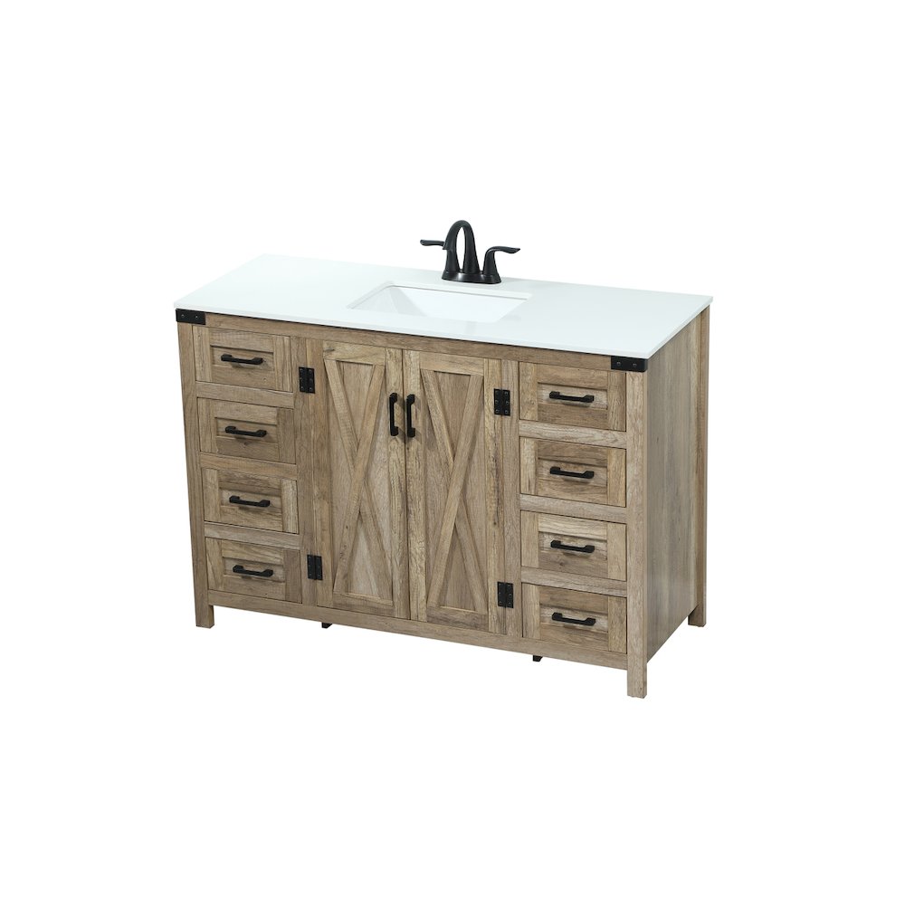 48 inch Single bathroom vanity in natural oak