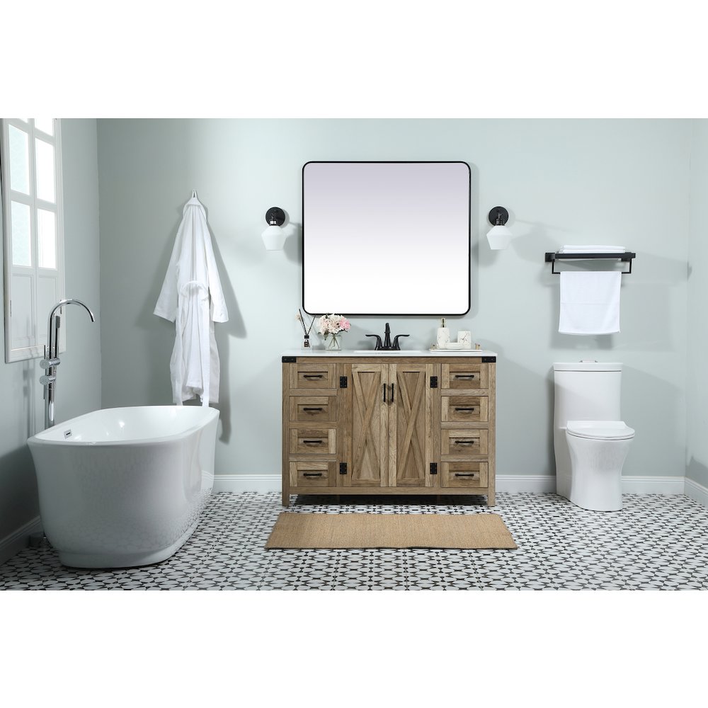 48 inch Single bathroom vanity in natural oak
