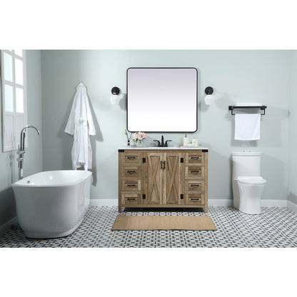 48 inch Single bathroom vanity in natural oak