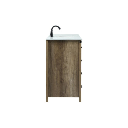 48 inch Single bathroom vanity in natural oak