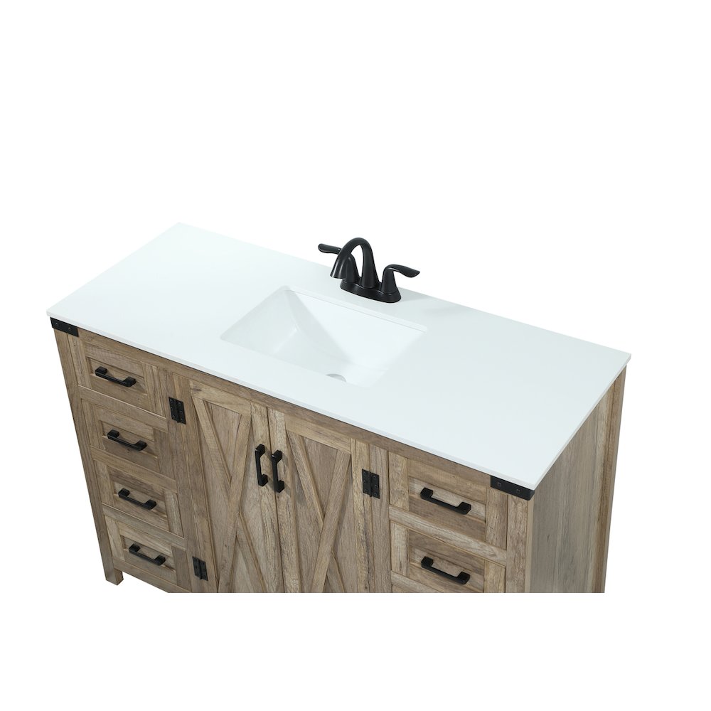 48 inch Single bathroom vanity in natural oak