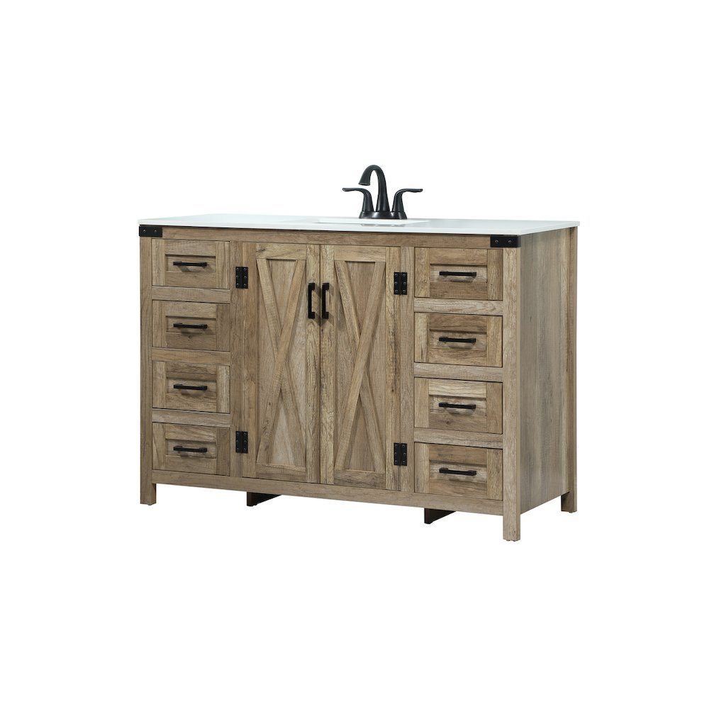 48 inch Single bathroom vanity in natural oak