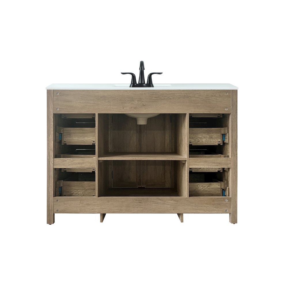 48 inch Single bathroom vanity in natural oak