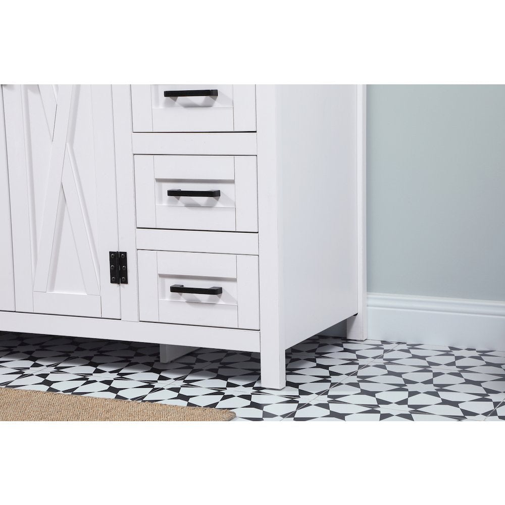 48 inch Single bathroom vanity in white