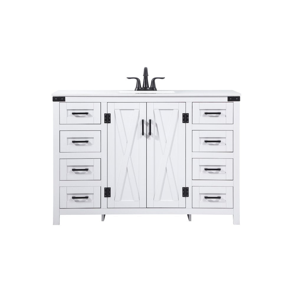 48 inch Single bathroom vanity in white