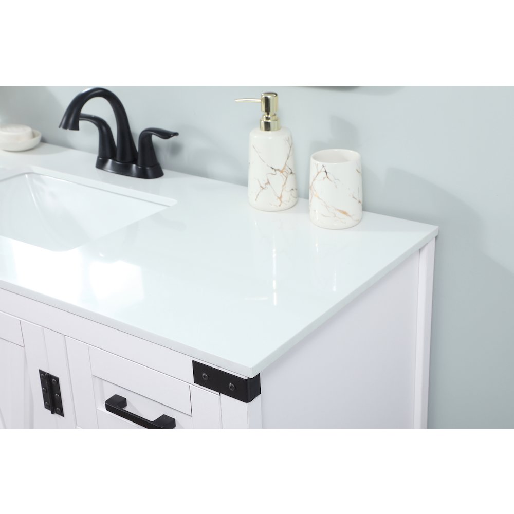 48 inch Single bathroom vanity in white