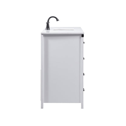 48 inch Single bathroom vanity in white
