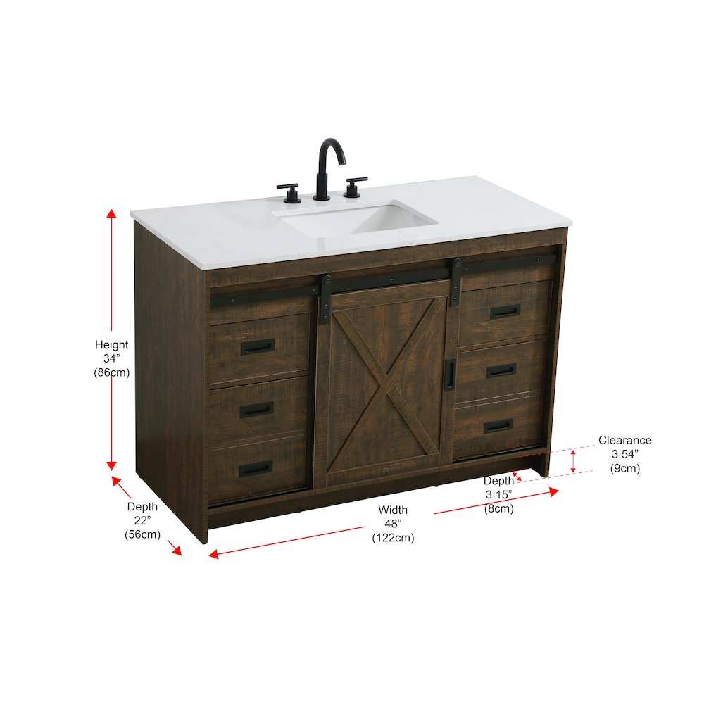 Austin 48 Inch Single Bathroom Vanity In Expresso