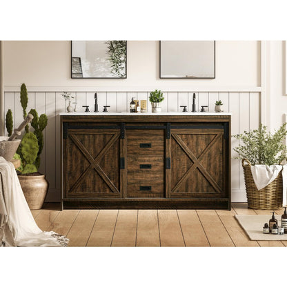 Austin 60 Inch Double Bathroom Vanity In Expresso