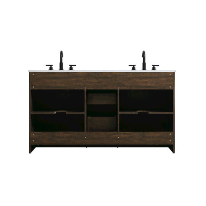 Austin 60 Inch Double Bathroom Vanity In Expresso