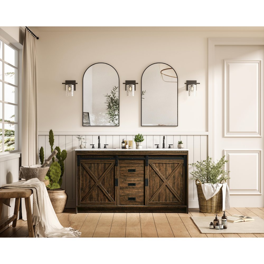 Austin 60 Inch Double Bathroom Vanity In Expresso