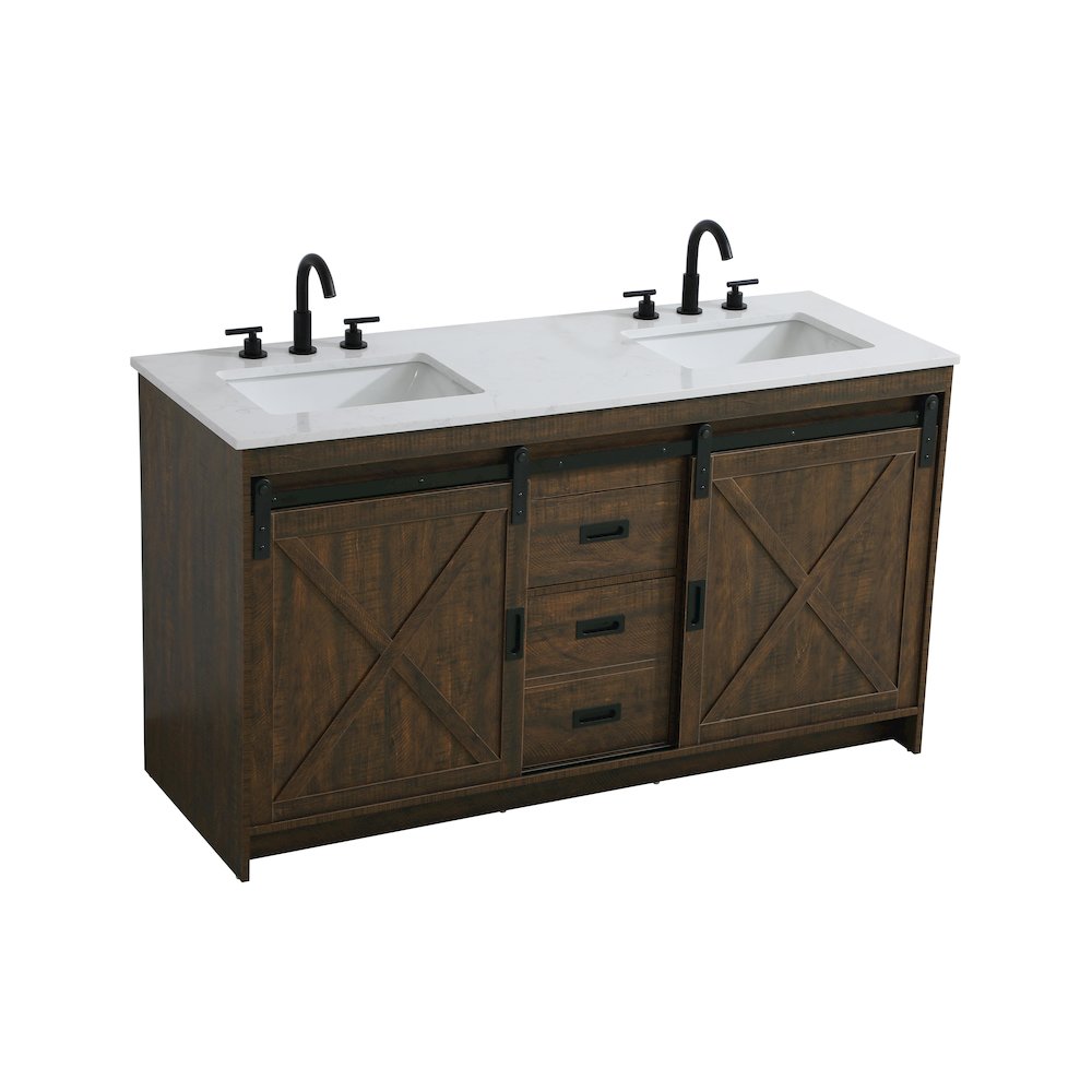 Austin 60 Inch Double Bathroom Vanity In Expresso