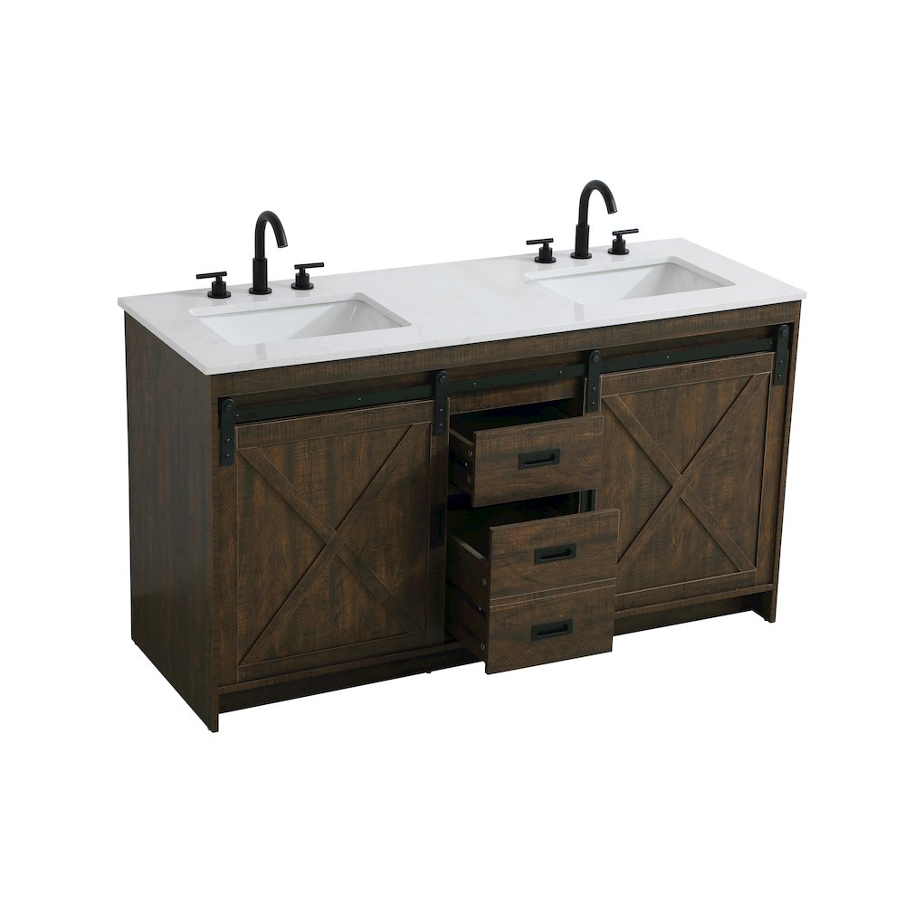 Austin 60 Inch Double Bathroom Vanity In Expresso