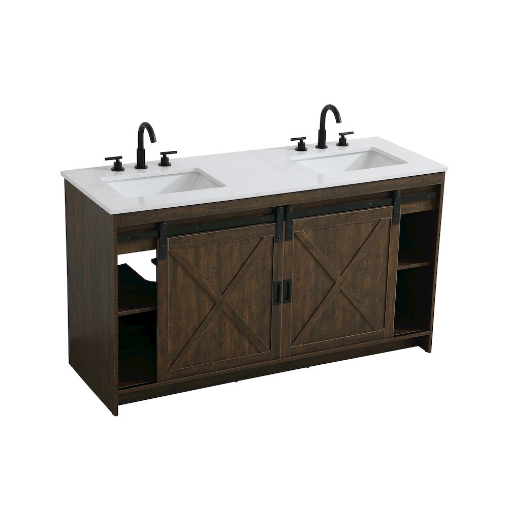 Austin 60 Inch Double Bathroom Vanity In Expresso