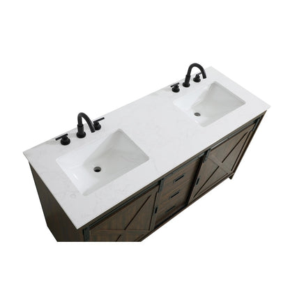 Austin 60 Inch Double Bathroom Vanity In Expresso