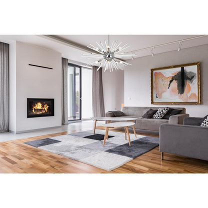 Sienna 32 inch crystal rod pendant in chrome