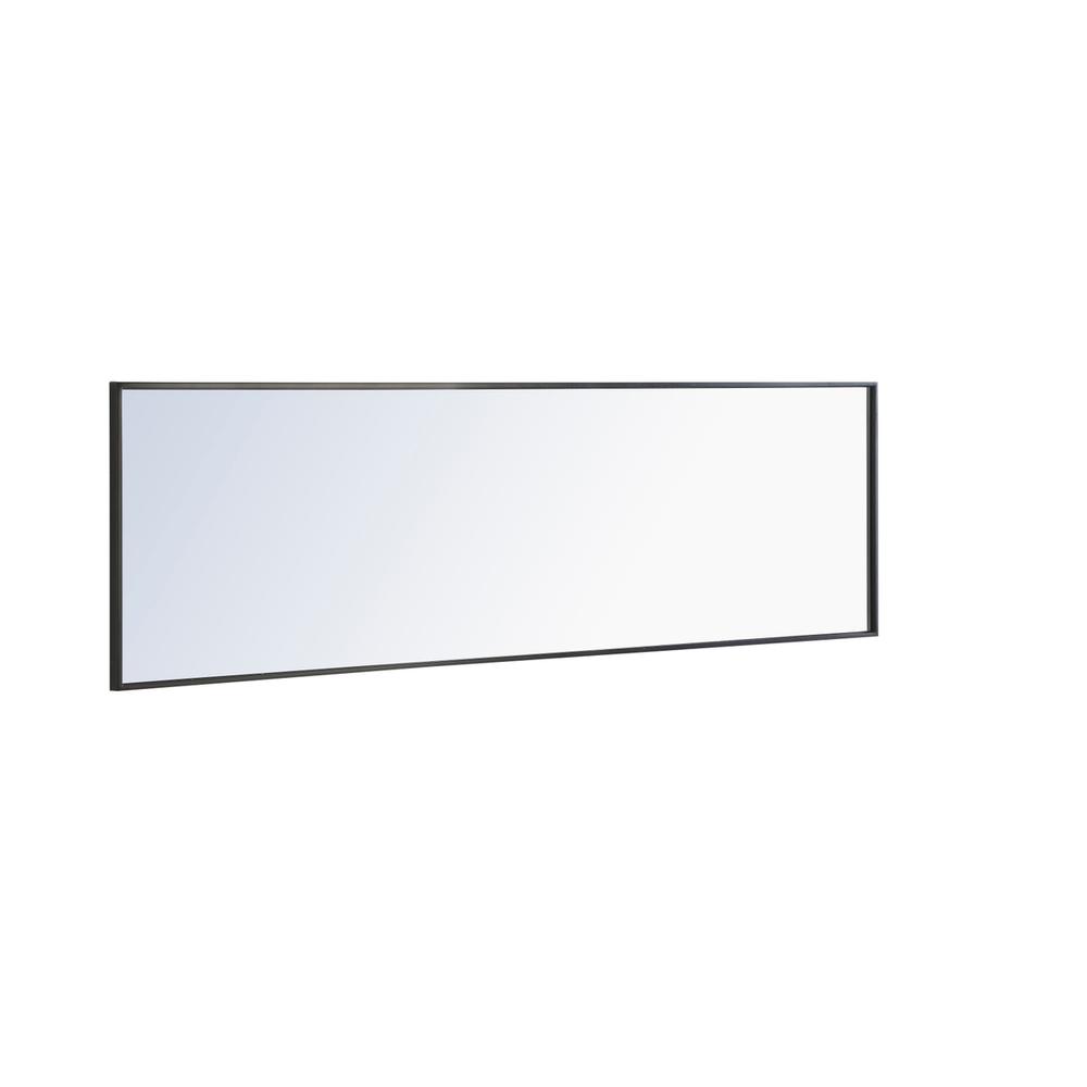 Metal frame Rectangle Mirror 18 inch Black