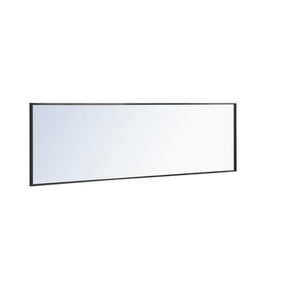 Metal frame Rectangle Mirror 18 inch Black