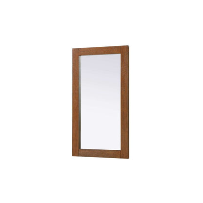 Noah Wooden Rectangle Mirror 18 x 32 in Brandy Walnut
