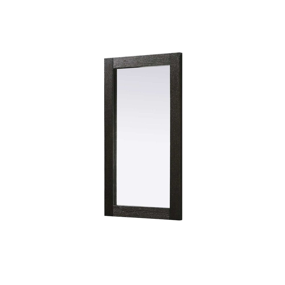 Noah Wooden Rectangle Mirror 18 x 32 in Chocolate Oak