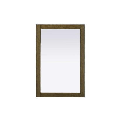 Noah Wooden Rectangle Mirror 24 x 36 in Hazel Oak
