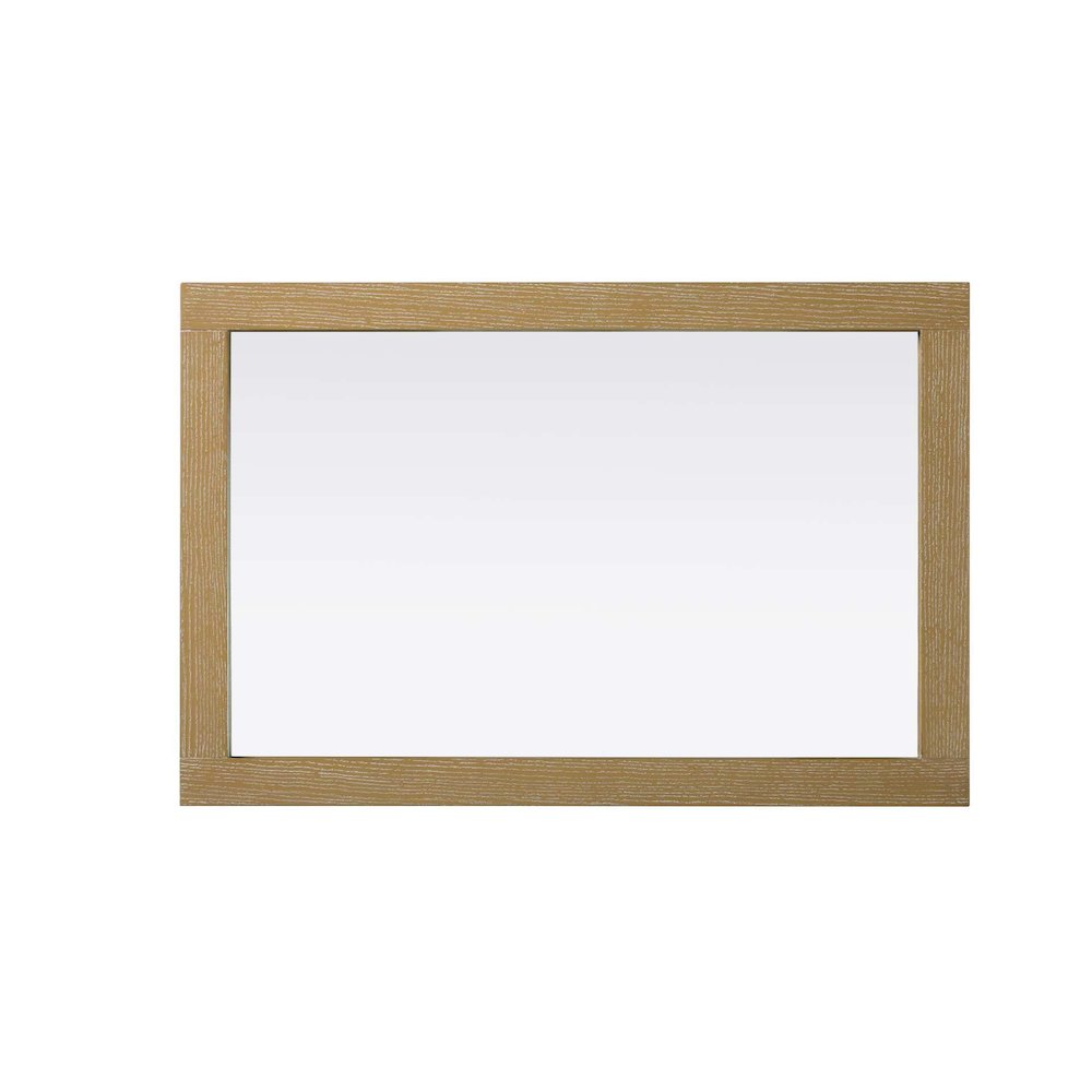 Noah Wooden Rectangle Mirror 24 x 36 in Linen Oak