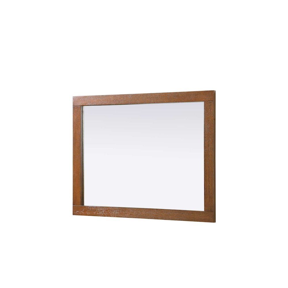 Noah Wooden Rectangle Mirror 27 x 36 in Brandy Walnut