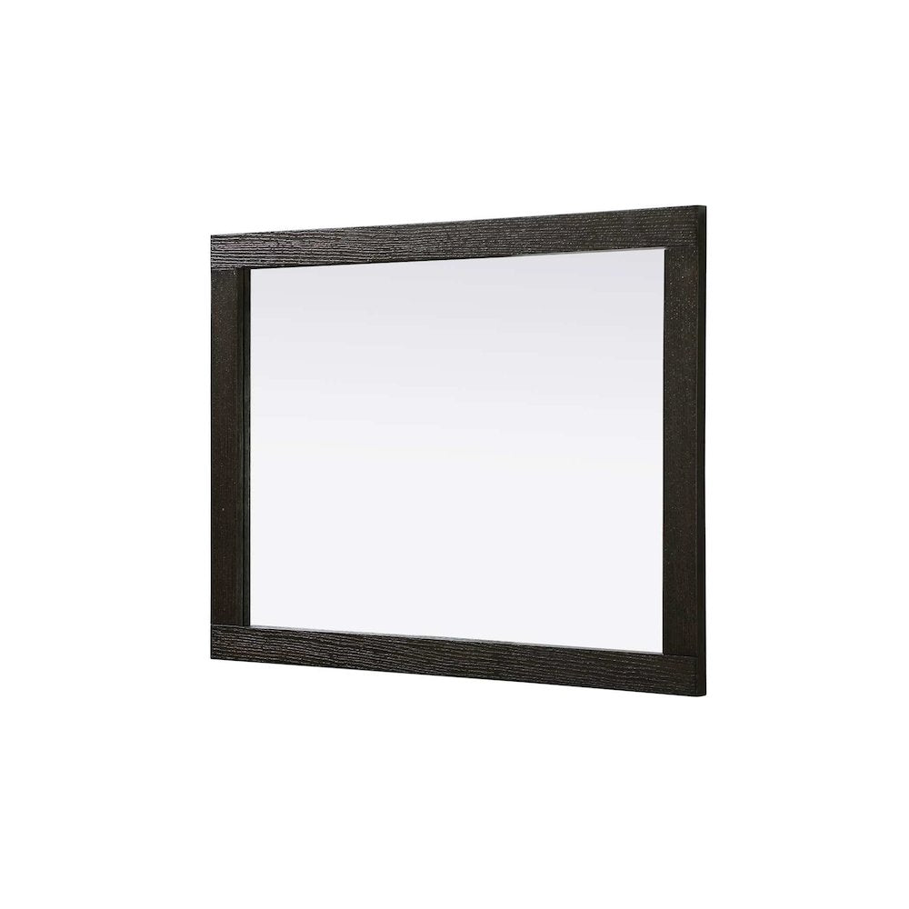 Noah Wooden Rectangle Mirror 27 x 36 in Chocolate Oak