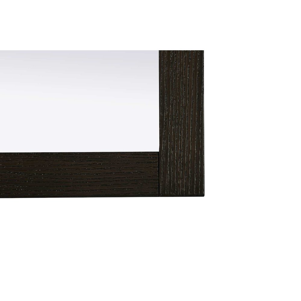 Noah Wooden Rectangle Mirror 27 x 36 in Chocolate Oak