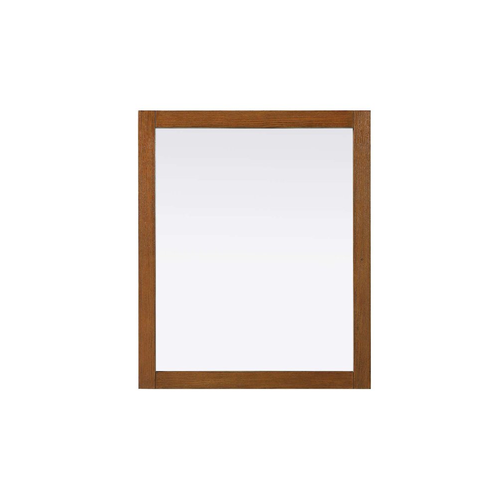 Noah Wooden Rectangle Mirror 30 x 36 in Brandy Walnut