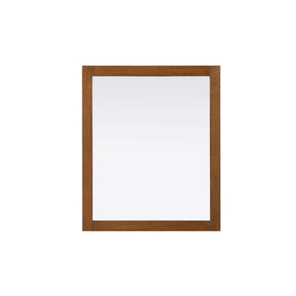 Noah Wooden Rectangle Mirror 30 x 36 in Brandy Walnut