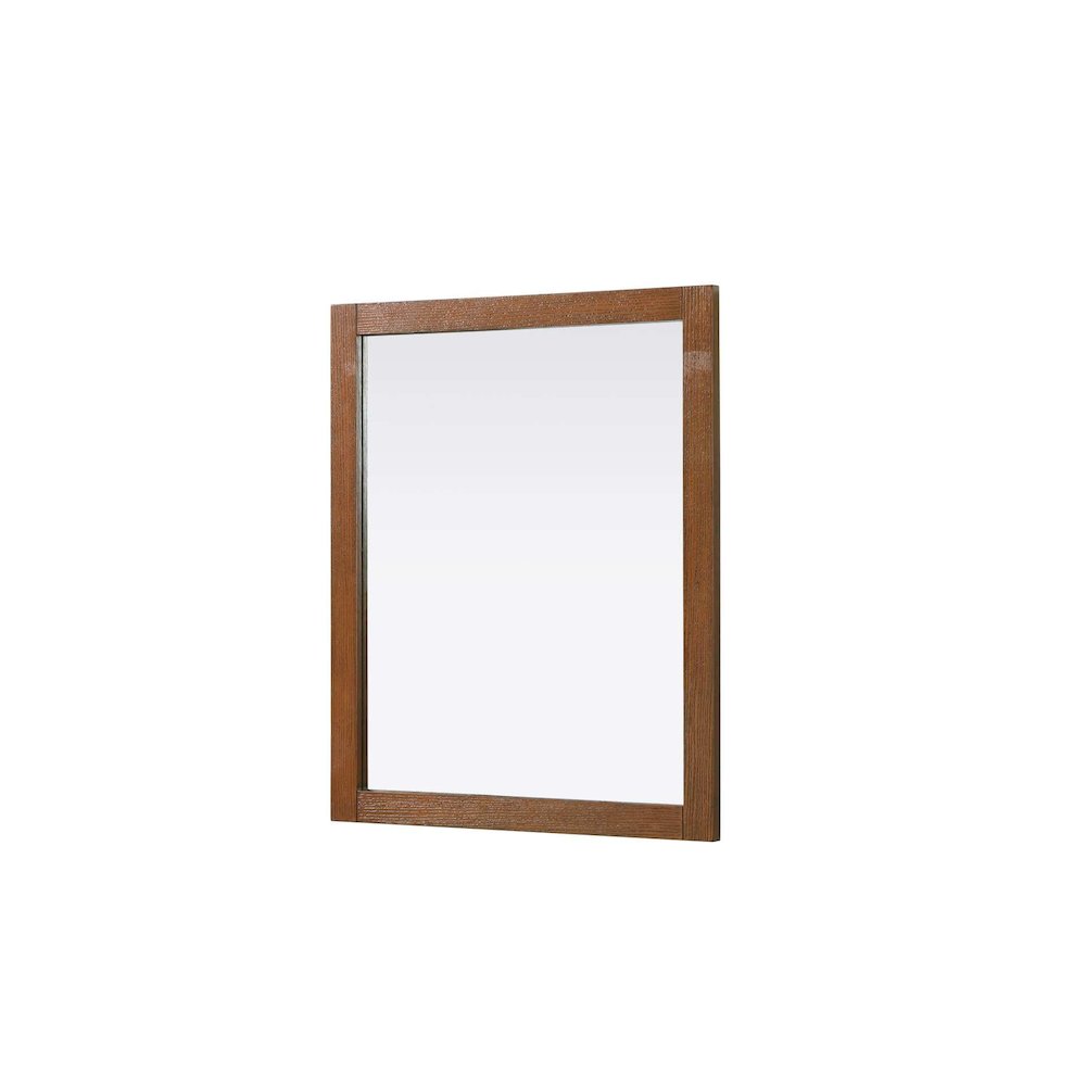 Noah Wooden Rectangle Mirror 30 x 36 in Brandy Walnut