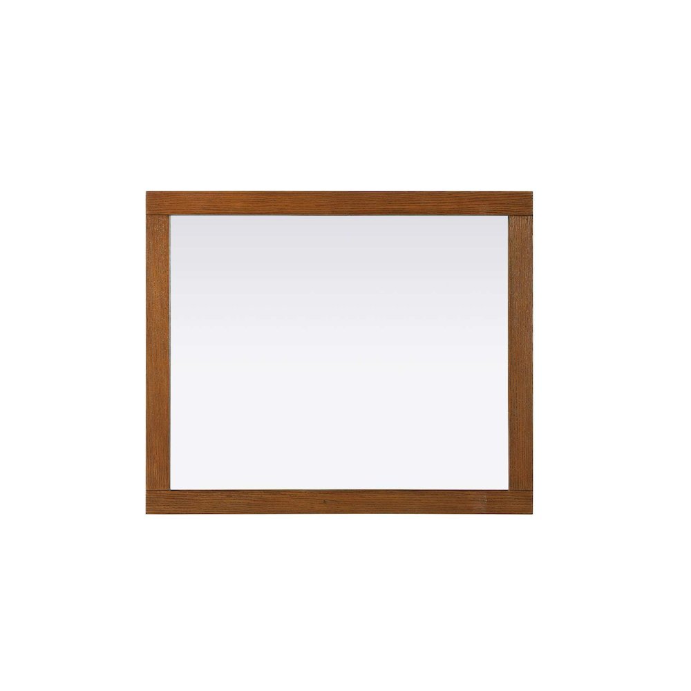 Noah Wooden Rectangle Mirror 30 x 36 in Brandy Walnut