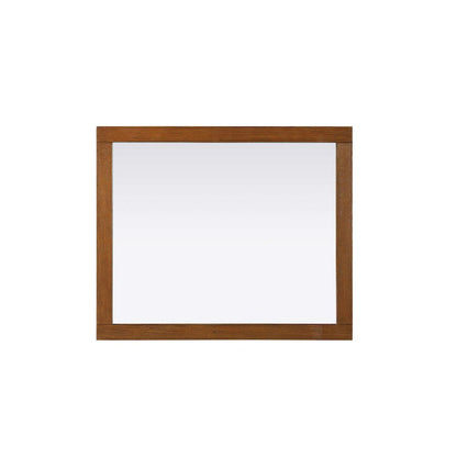 Noah Wooden Rectangle Mirror 30 x 36 in Brandy Walnut