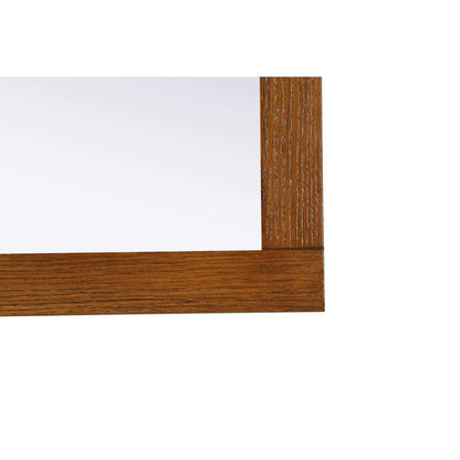 Noah Wooden Rectangle Mirror 30 x 36 in Brandy Walnut