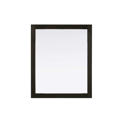 Noah Wooden Rectangle Mirror 30 x 36 in Chocolate Oak
