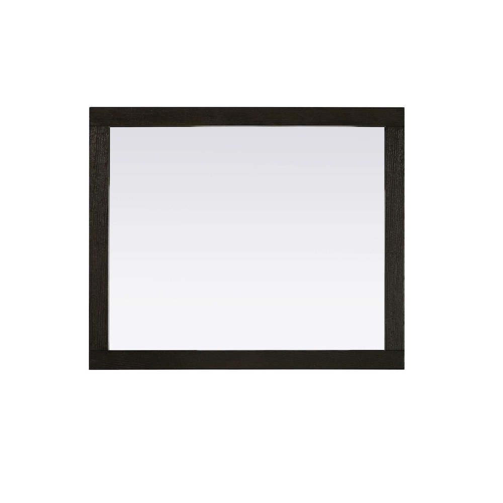 Noah Wooden Rectangle Mirror 30 x 36 in Chocolate Oak