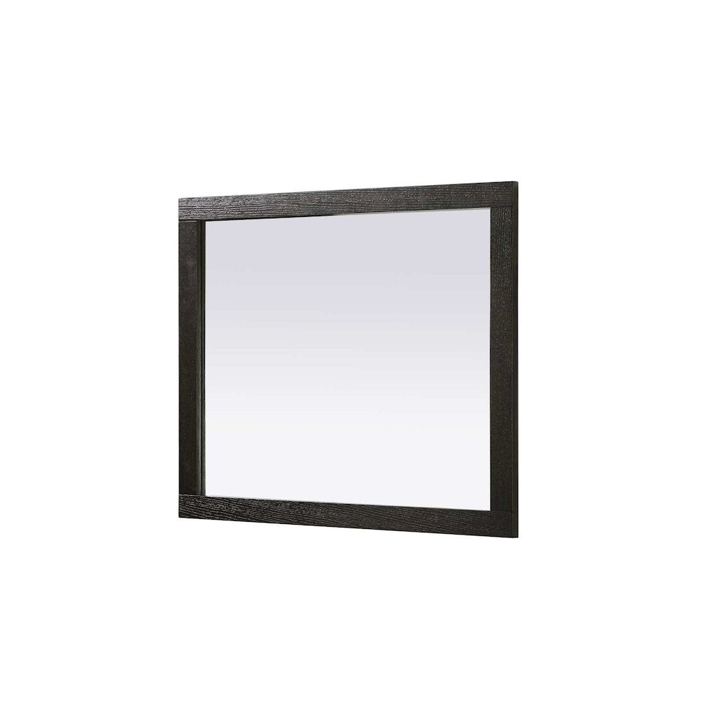 Noah Wooden Rectangle Mirror 30 x 36 in Chocolate Oak