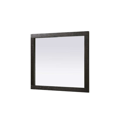 Noah Wooden Rectangle Mirror 30 x 36 in Chocolate Oak