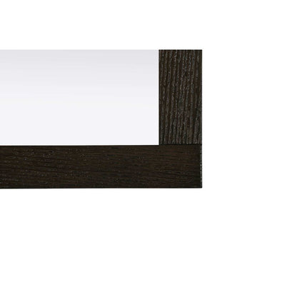 Noah Wooden Rectangle Mirror 30 x 36 in Chocolate Oak