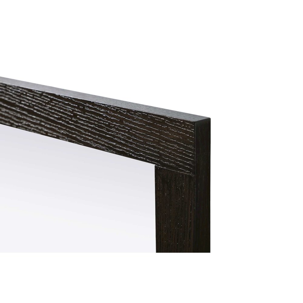 Noah Wooden Rectangle Mirror 30 x 36 in Chocolate Oak