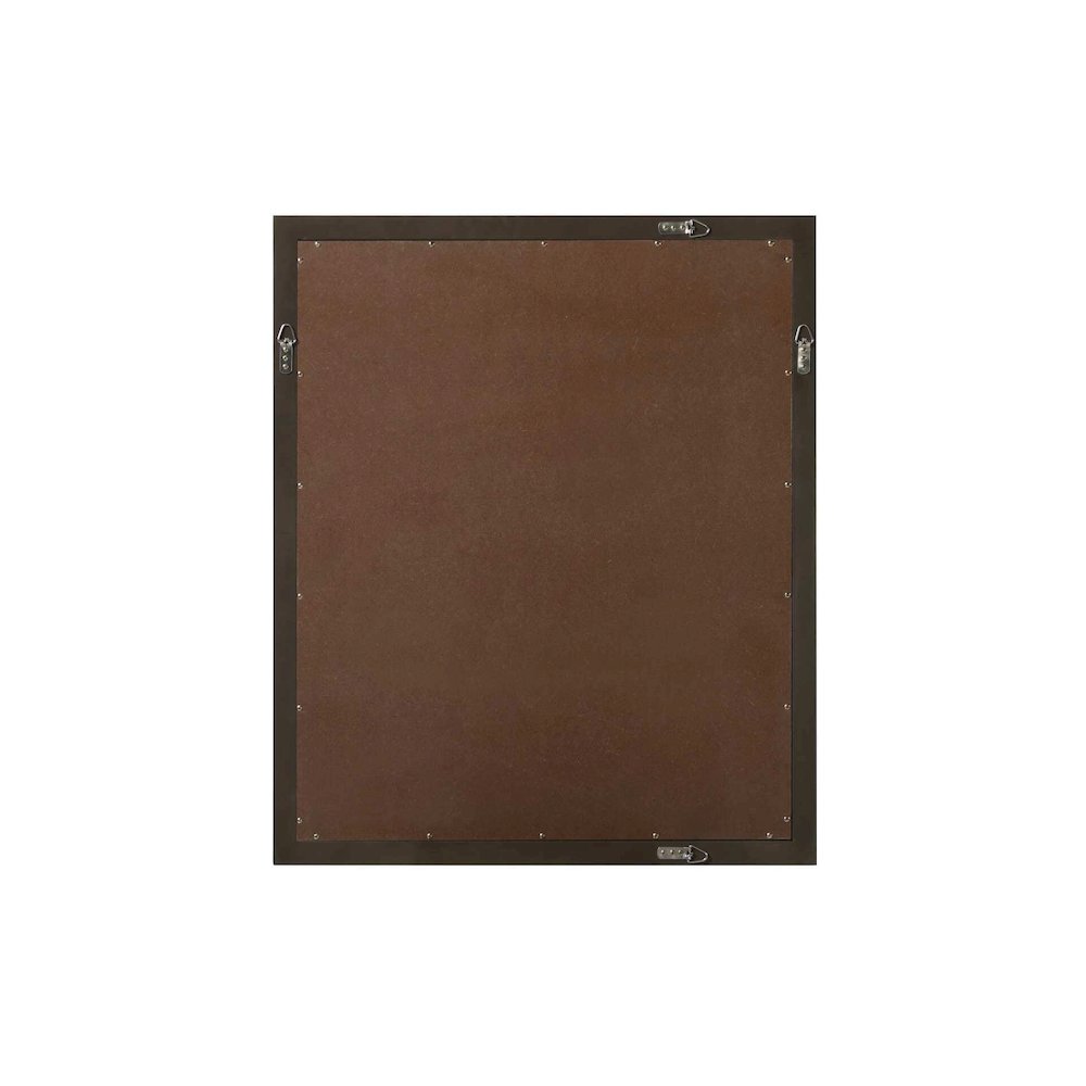 Noah Wooden Rectangle Mirror 30 x 36 in Chocolate Oak