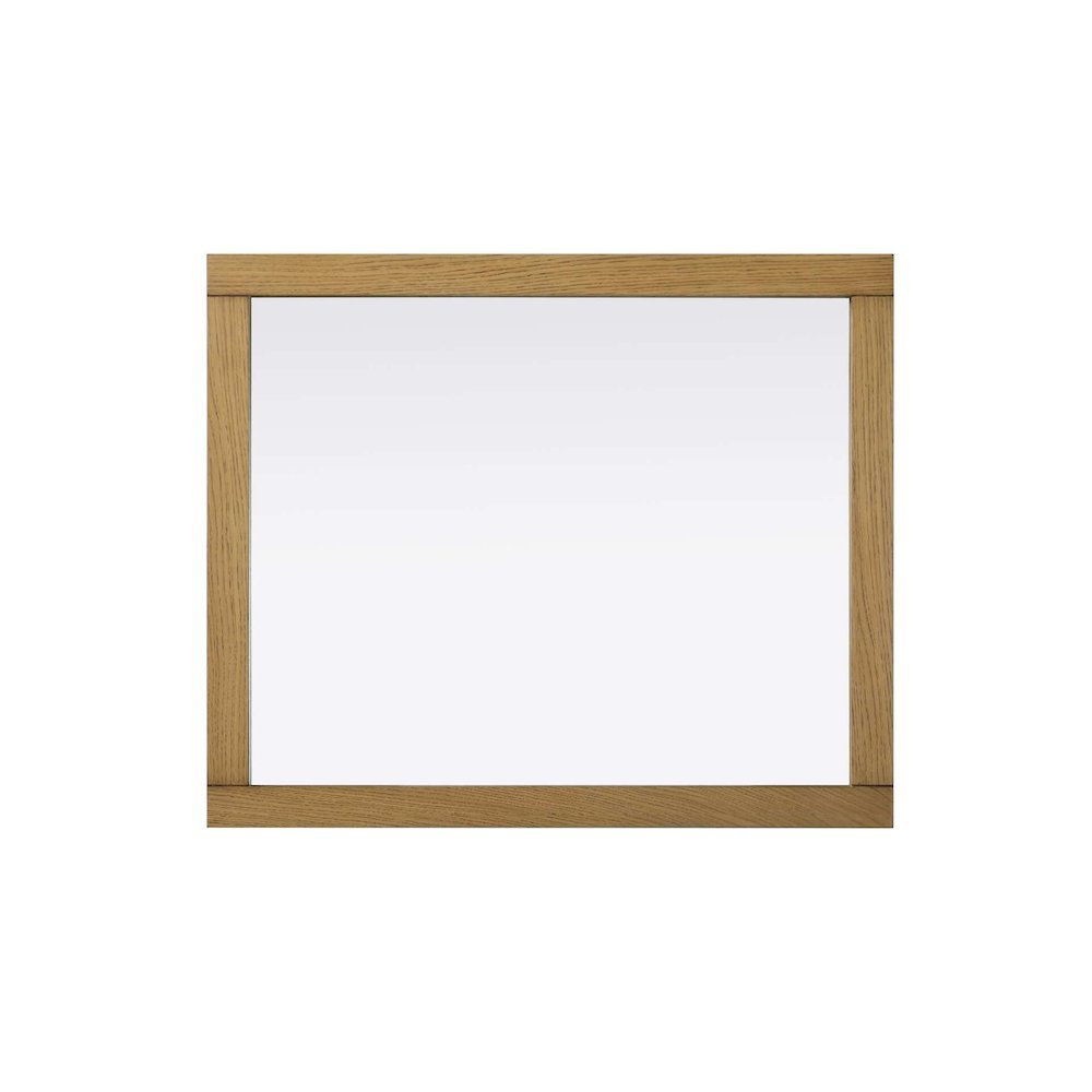 Noah Wooden Rectangle Mirror 30 x 36 in Honey Teak