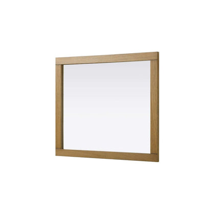 Noah Wooden Rectangle Mirror 30 x 36 in Honey Teak