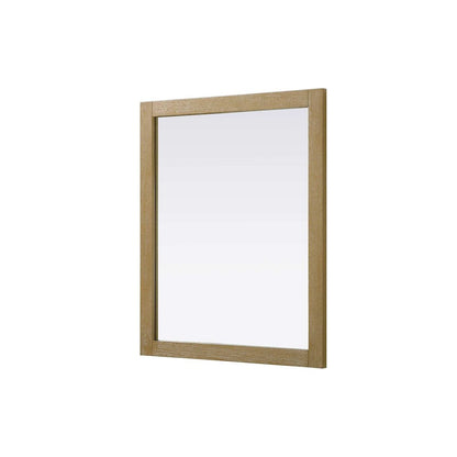 Noah Wooden Rectangle Mirror 30 x 36 in Linen Oak
