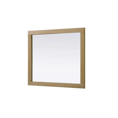 Noah Wooden Rectangle Mirror 30 x 36 in Linen Oak