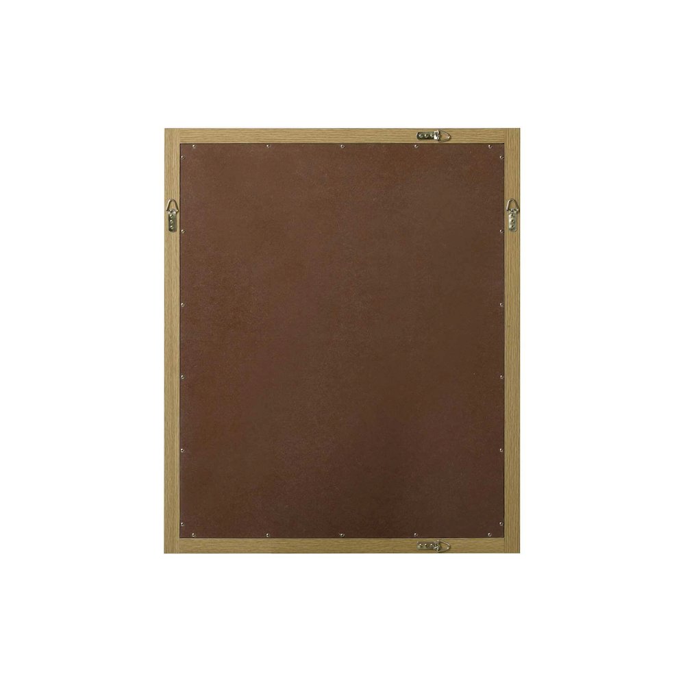 Noah Wooden Rectangle Mirror 30 x 36 in Honey Brown