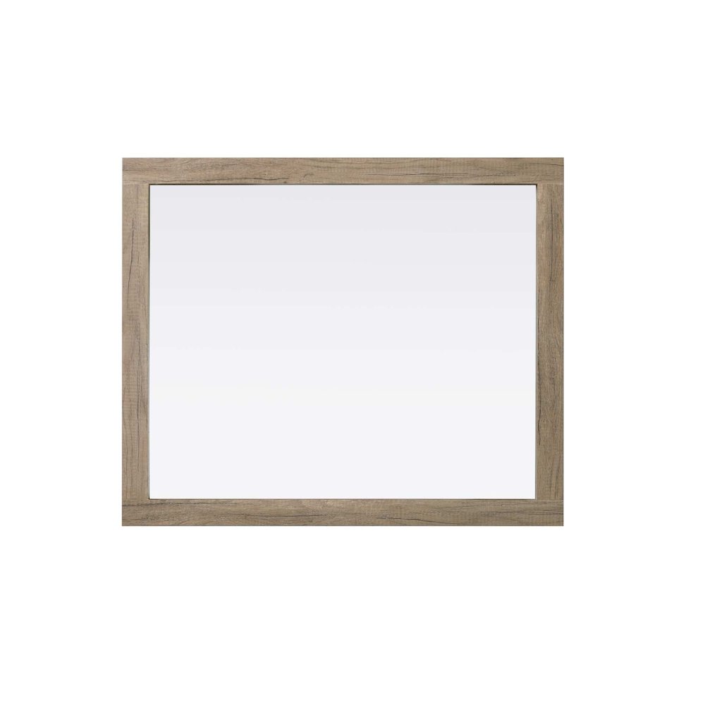 Noah Wooden Rectangle Mirror 30 x 36 in Natural Oak